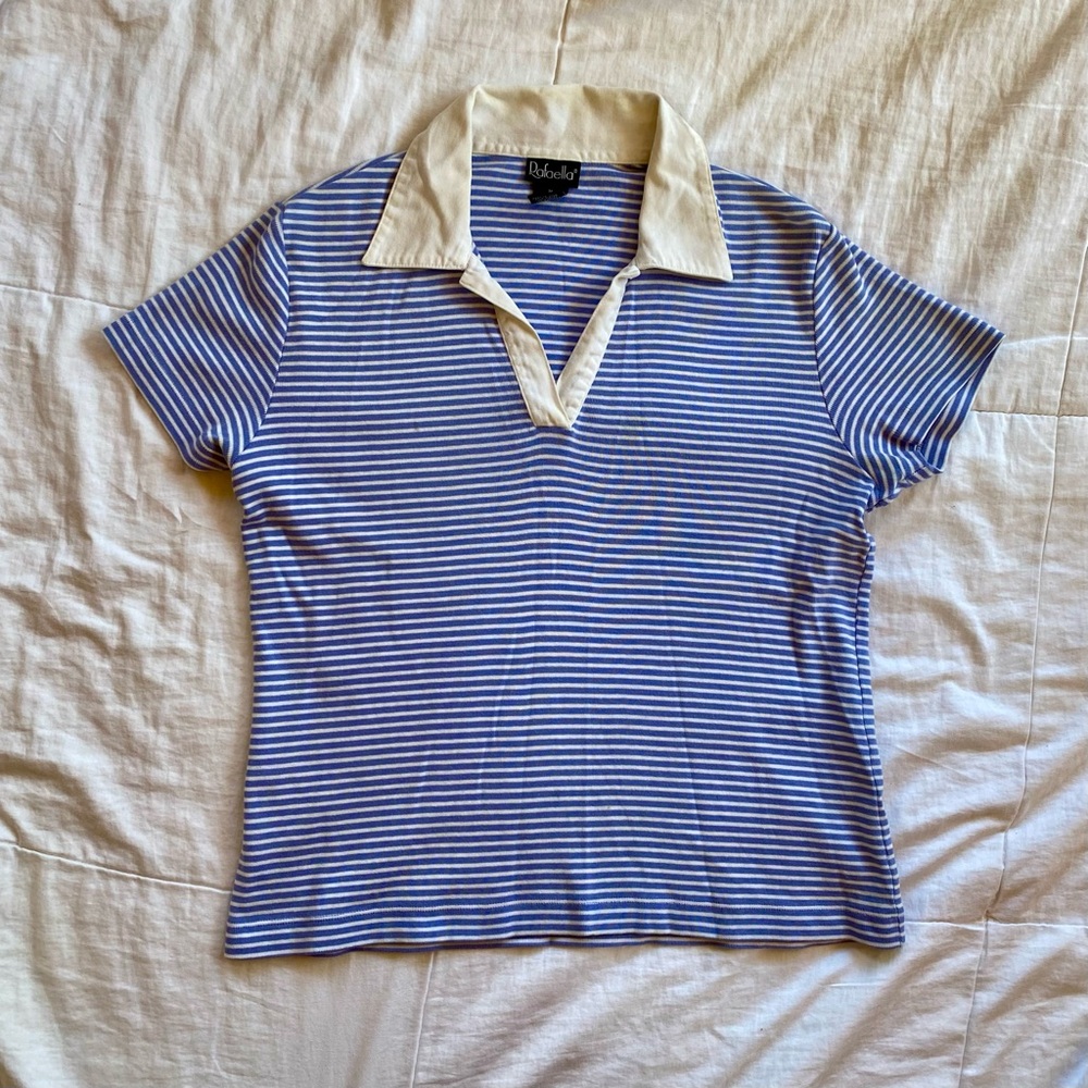 Vintage Polo Style Striped Shirt